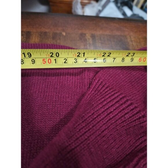 Vintage Lord Jeff Fine Wool Red Sweater Women's Size L V neck - Picture 3 of 5